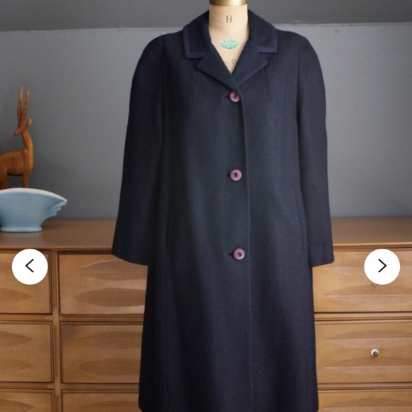 1960's / 1970's Vintage Navy Blue Coat main image 1